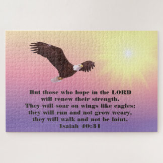 Soar on Wings as Eagles Christian Bible Verse Jigsaw Puzzle