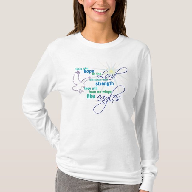 Soar on Wings Christian Scripture hoodie T-Shirt (Front)