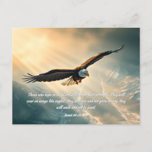 Soar on wings like eagles postcard