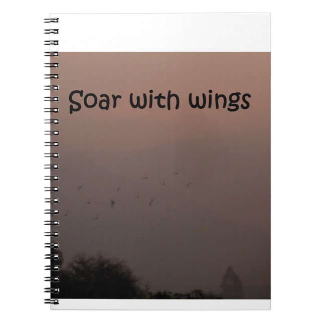 Soar with wings spiral notebook (Front)
