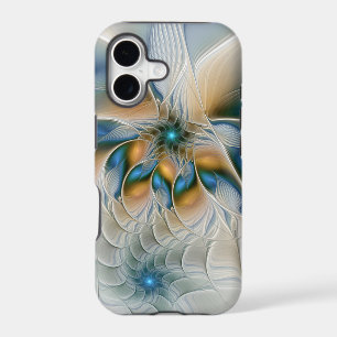 Soaring, Abstract Fantasy Fractal Art With Blue
