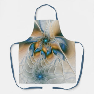 Soaring, Abstract Fantasy Fractal Art With Blue Apron