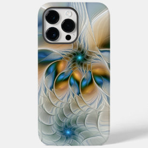 Soaring, Abstract Fantasy Fractal Art With Blue Case-Mate iPhone 14 Pro Max Case