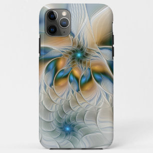 Soaring, Abstract Fantasy Fractal Art With Blue Case-Mate iPhone Case