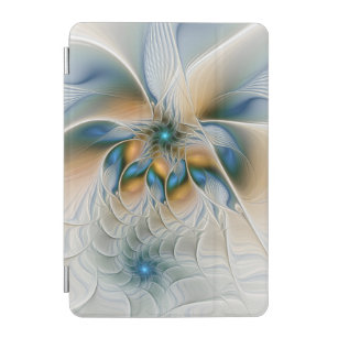 Soaring, Abstract Fantasy Fractal Art With Blue iPad Mini Cover