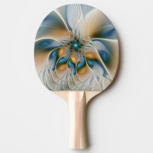 Soaring, Abstract Fantasy Fractal Art With Blue Ping Pong Paddle
