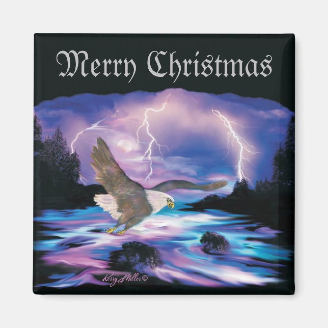 Soaring Bald Eagle Magnet (Front)