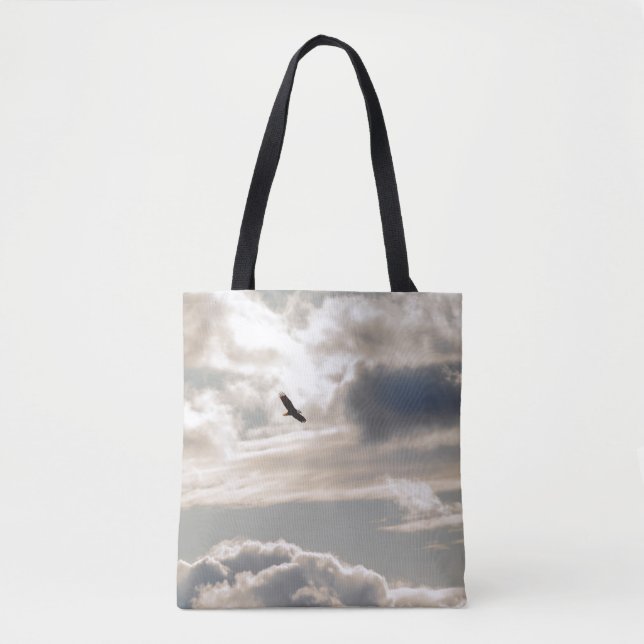 Soaring Bald Eagle Tote Bag (Front)
