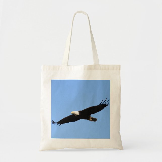 Soaring Bald Eagle Tote Bag (Front)