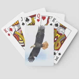 Soaring Bald Eagle Wildife Photo Art Playing Cards