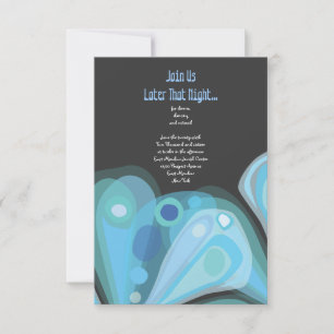 SOARING BUTTERFLY Bat Mitzvah Reception Card