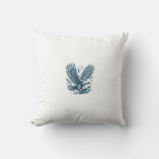 Soaring Crystal Eagle – Symbol of Transformation Cushion