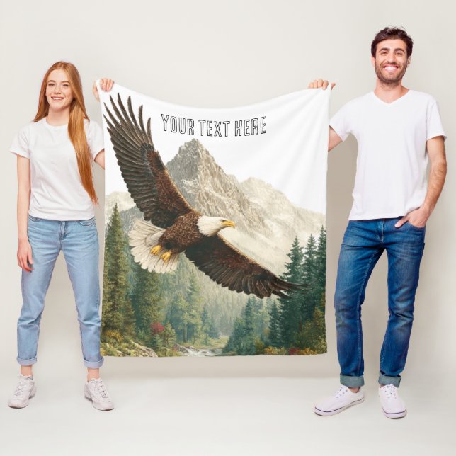 Soaring Eagle  Fleece Blanket (In Situ)