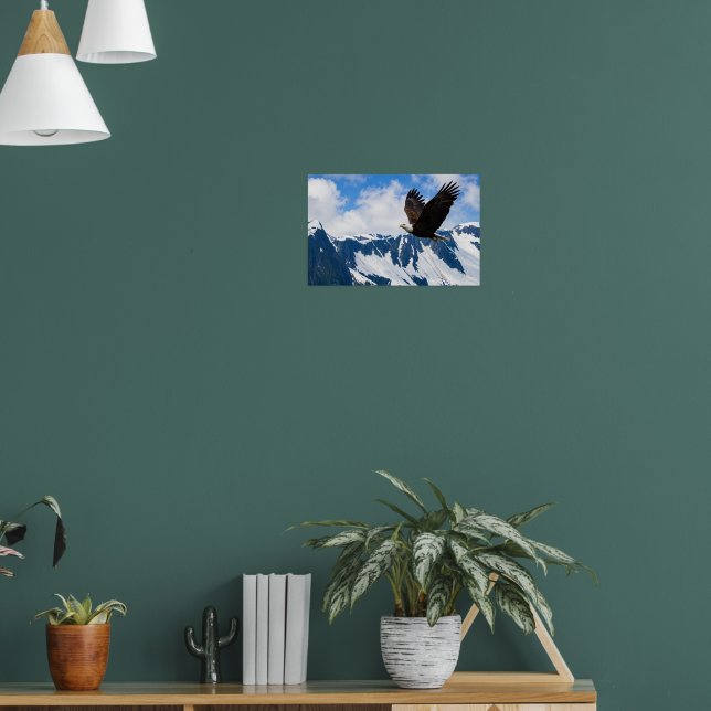 Soaring Eagle over Majestic Mountains Poster (Living Room 1)