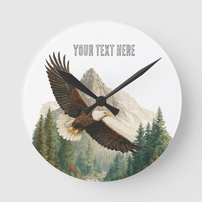 Soaring Eagle  Round Clock (Front)