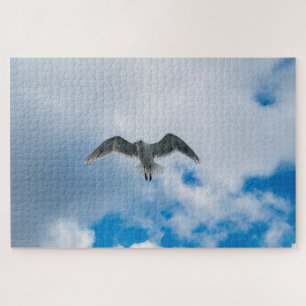 Soaring Glaucous-Winged Gull Jigsaw Puzzle