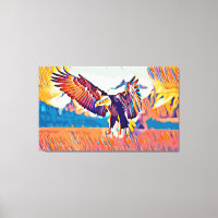 Soaring Great Eagle Abstract Animal Art