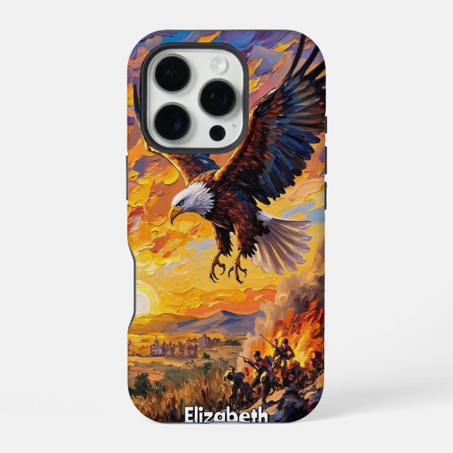Soaring Hope, Fiery Skies iPhone Case (Back)