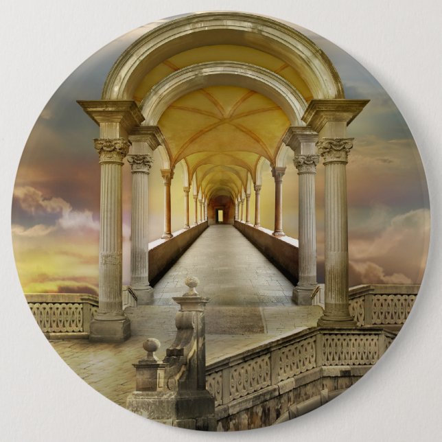 Soaring in heavens 6 cm round badge (Front)