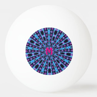 Soaring Lights in a Midnight Sky w/Monogram Letter Ping Pong Ball