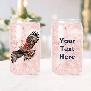 Soaring Red Kite Can Glass