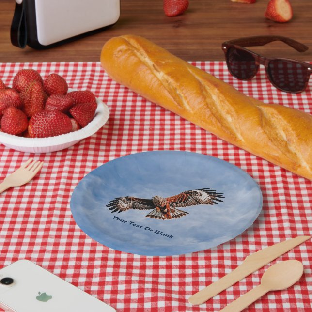Soaring Red Kite Paper Plate (Picnic)