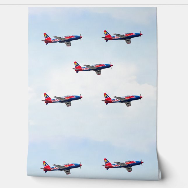 Soaring Skies Aerobatic Aeroplane  Wallpaper (Unrolling)