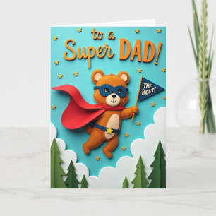 Soaring Super Dad Felt Art Card