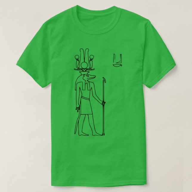 Sobek  Ancient Egyptian God Hieroglyph  T-Shirt (Design Front)