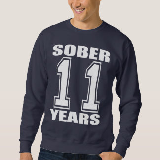 Sober 11 Years White on Dark Sweatshirt