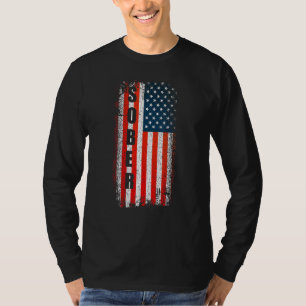 Sober Anniversary Sober American Flag Aa Na Recove T-Shirt