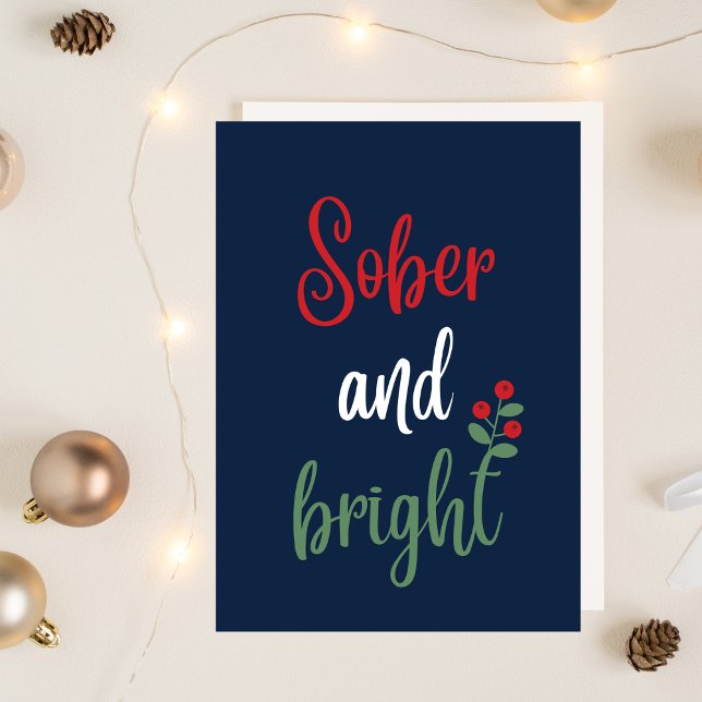 Sober Christmas Card, Personalised Holiday Card (Creator Uploaded)