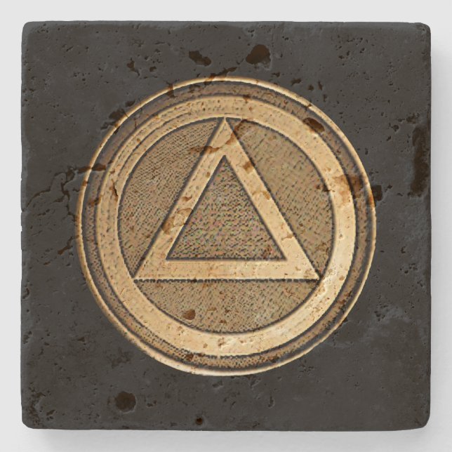 SOBER COIN STONE Coaster Recovery Sobriety (Front)