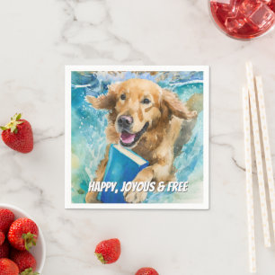 Sober Dog Big Book Recovery Custom Text Napkin