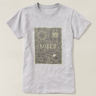Sober Etched detailed poster graphic T-Shirt