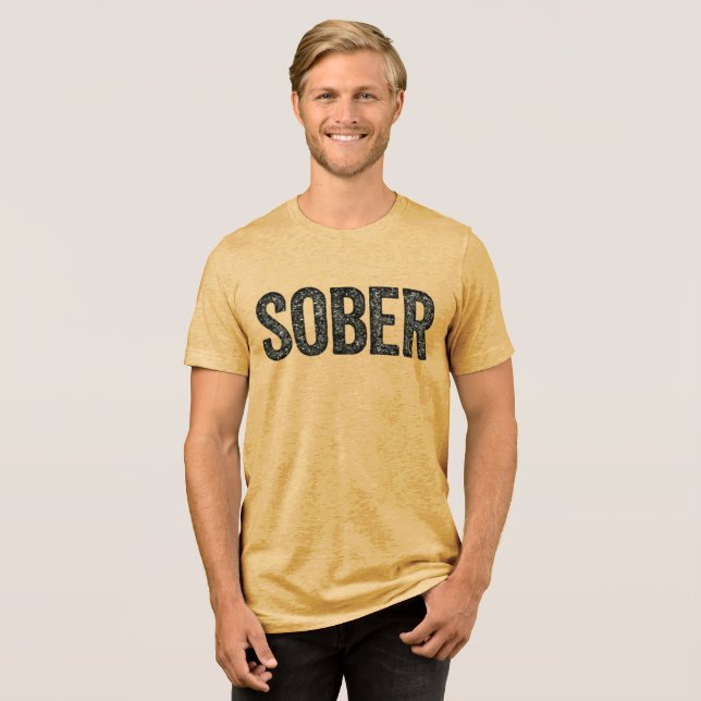 SOBER Grunge Shirt – Bold Retro Distress (Front Full)