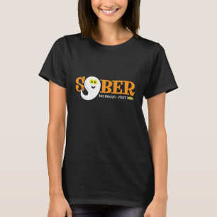 Sober Halloween with Cute Ghost T-Shirt