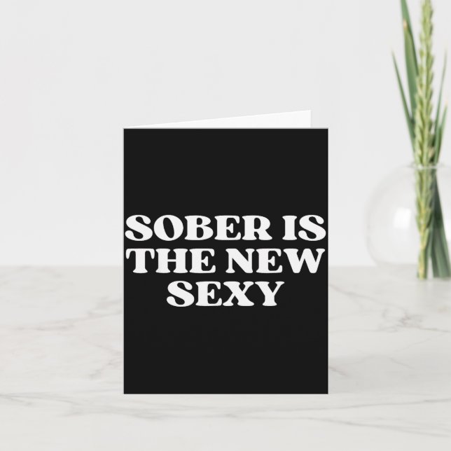 Sober Is The New Y Funny Quote Y2k Aesthetic 2000s Card (Front)