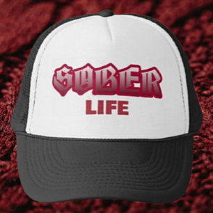 Sober Life Red Trucker Hat