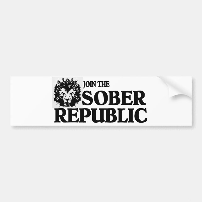 SOBER REPUBLIC BUMPER STICKER (Front)