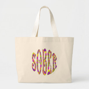 SOBER Retro 60’s Art Psychedelic Large Tote Bag