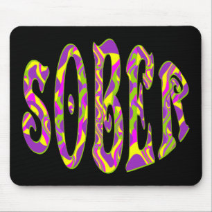SOBER  Retro 60’s Art Psychedelic Mouse Pad