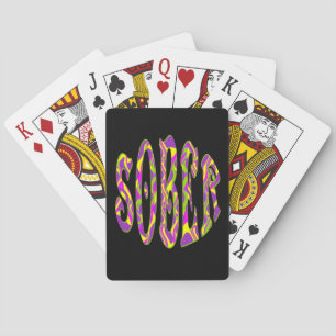SOBER  Retro 60’s Art Psychedelic Playing Cards
