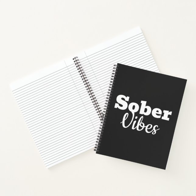 Sober Vibes – Motivational Sobriety Recovery Gift Notebook (Inside)