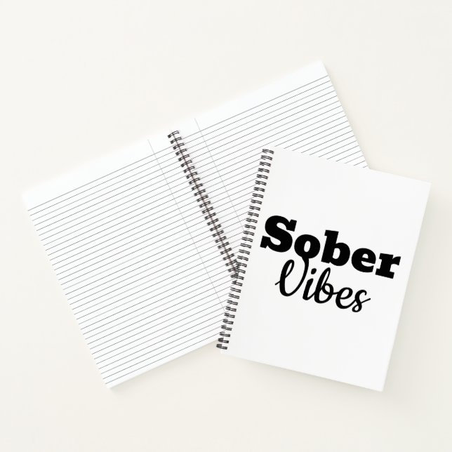 Sober Vibes – Motivational Sobriety Recovery Gift Notebook (Inside)