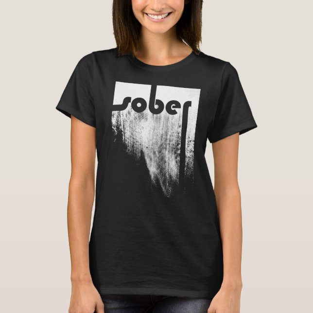 Sober  Vintage Sobriety T-Shirt (Front)
