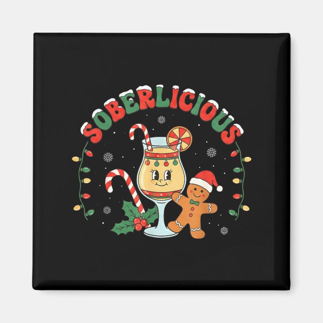 Soberlicious Sober Funny Sobriety Recovery Aa Na H Magnet (Front)