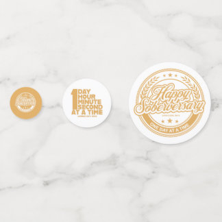 Soberversary Gold Table Confetti