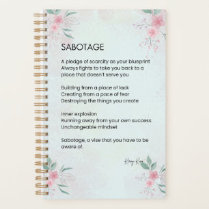 Sobotage - Awareness Self Love Poem Planner