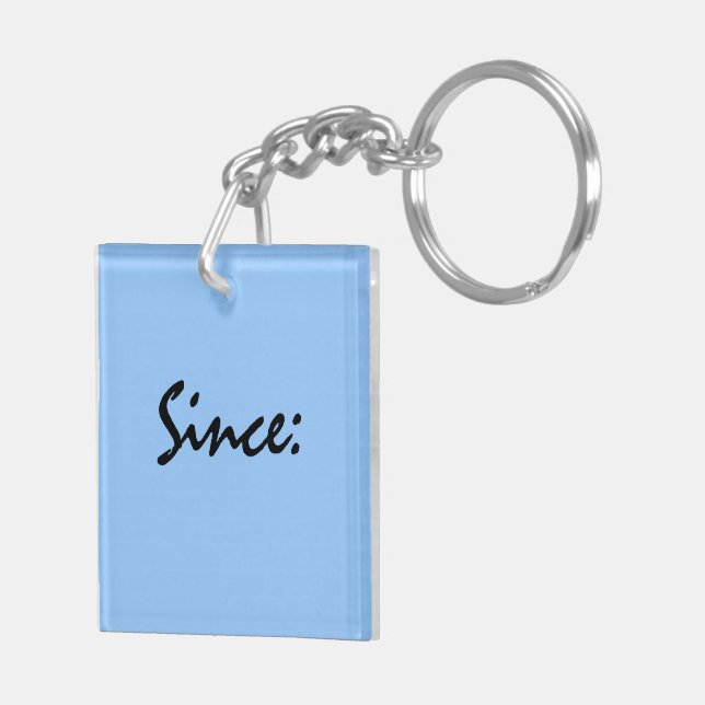 Sobriety Date Key Tag Key Ring (Back Right)